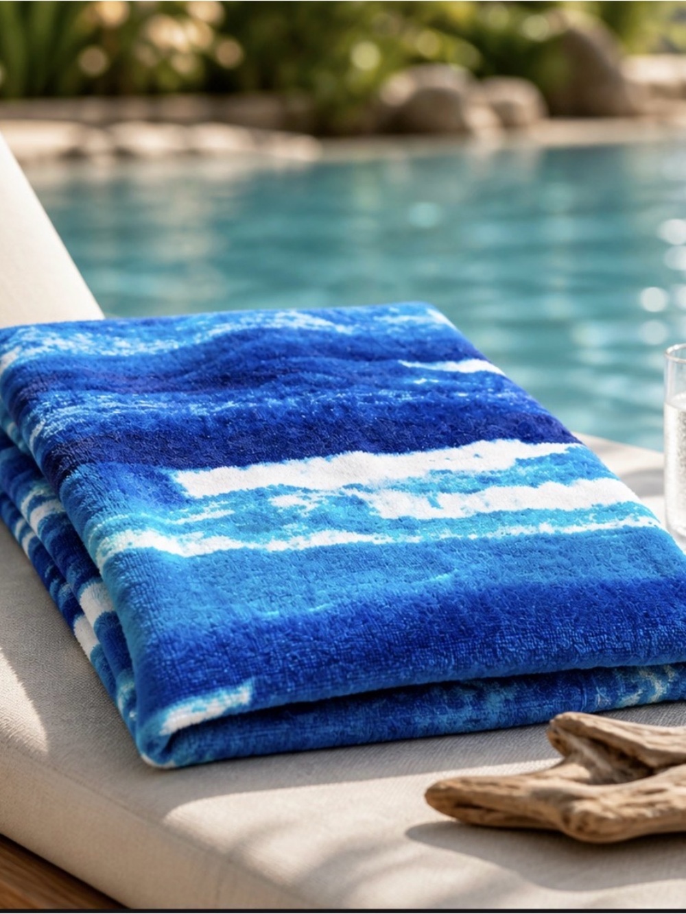 ❤️ NWT Blue & White Beach Towel